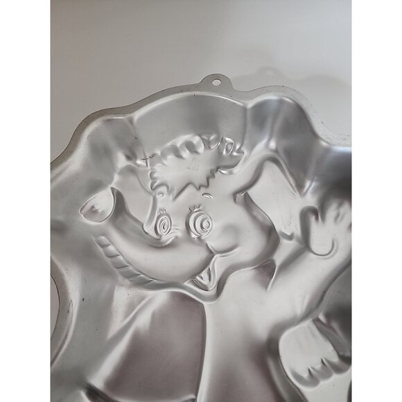 Vintage Wilton Aluminum Cake Pan Eleroo Wuzzles 1985 Walt Disney Elephant - Picture 4 of 4